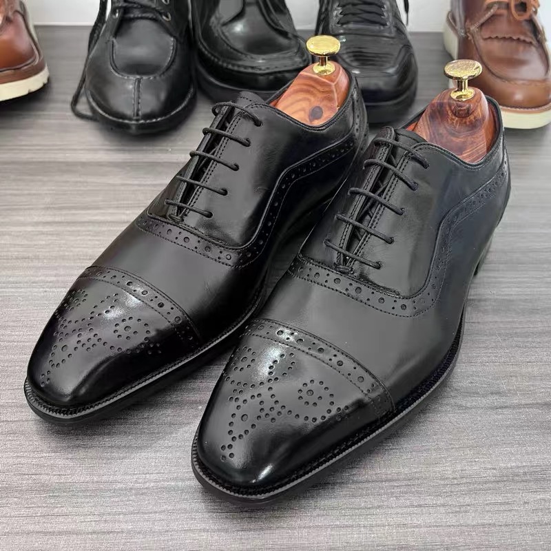 Handmade customized full leather shoes men